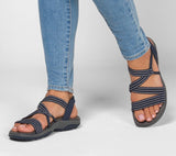 Allwanna  Sandals Women 2022 Summer Comfort Soft Sole Flat Beach Shoes Elastic Fabric Casual Wedges Sandals Womens Closed Toe Sandal