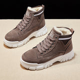 Allwanna  Ladies Casual Shoes Lace-Up Fashion Sneakers Platform Snow Boots Winter Women Boots Warm Plush Women's Shoes  Zapatos De Mujer