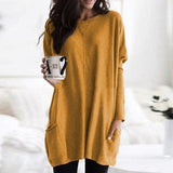 Allwanna Autumn Spring Women Shirt Casual Long Sleeves Women's Sweatshirt Oversized Loose O-Neck Solid Color Ladies Top