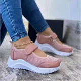Allwanna  Mesh Breathable Sneakers Shoes For Women 2022 Fashion Velcro Wedge Platform Women's Shoes Outdoor Walking Casual Sport Shoes