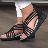 Allwanna  Sandalias Mujer 2022 Trendy Plus Size Wedges Sandals Women Hollow Breathable Braided Fish Sports Sandals Roman Women Sandales