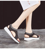 Allwanna  Sandals Women Summer 2022 New Open Toed Flat Roman Women Sandals Flying Woven Hollow Platform Sports Sandals Tenis De Mujer