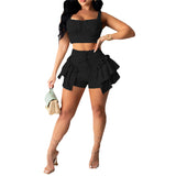 Allwanna  Sexy Ruffles Shorts And Crop Top Women Summer 2 Piece Sets Fashion Club Vacation Outfits  Items 2022