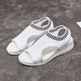 Allwanna  Sandals Women Summer 2022 New Open Toed Flat Roman Women Sandals Flying Woven Hollow Platform Sports Sandals Tenis De Mujer