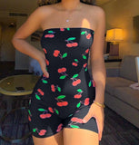 Allwanna  Sexy Women Playsuit Summer Skinny Sleeveless Off Shoulder Bodycon Stretch Leotard Short Romper Pajama Jumpsuit Sleepwear
