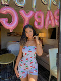 Allwanna  Sexy Women Playsuit Summer Skinny Sleeveless Off Shoulder Bodycon Stretch Leotard Short Romper Pajama Jumpsuit Sleepwear