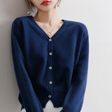 Allwanna  Fall Cardigan Knitted Sweater Women Tops 2022 Knit Shirts High Quality Casual Solid Color Female Clothes