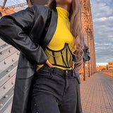 Allwanna  Sexy Corset Underbust Women Gothic Corset Top Curve Shaper Modeling Strap Slimming Waist Belt Chain Lace Corsets Bustiers