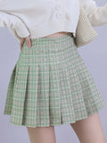Allwanna  Preppy Style High Waist Solid Pleated Mini Skirt Women Summer Spring Korean Fashion Cute White A-Line Skirt Y2k Skort Clothes
