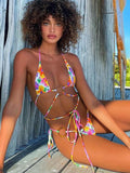 Allwanna  NEW 2022 Bikinis Sexy String Adjust Swimwear Women Bath Suit Triangle Cup Bikini Sets Thong Halter Micro Swimsuit Bandage